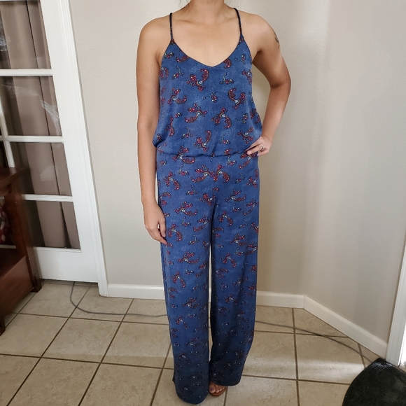 Glow Passion Pants - 3/$25 Glow Passion Blue Paisley Casual Jumpsuit